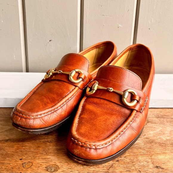 Bruno Magli Men\'s Brown Leather Loafers Italy with Horse Bit 7.5M main image 8